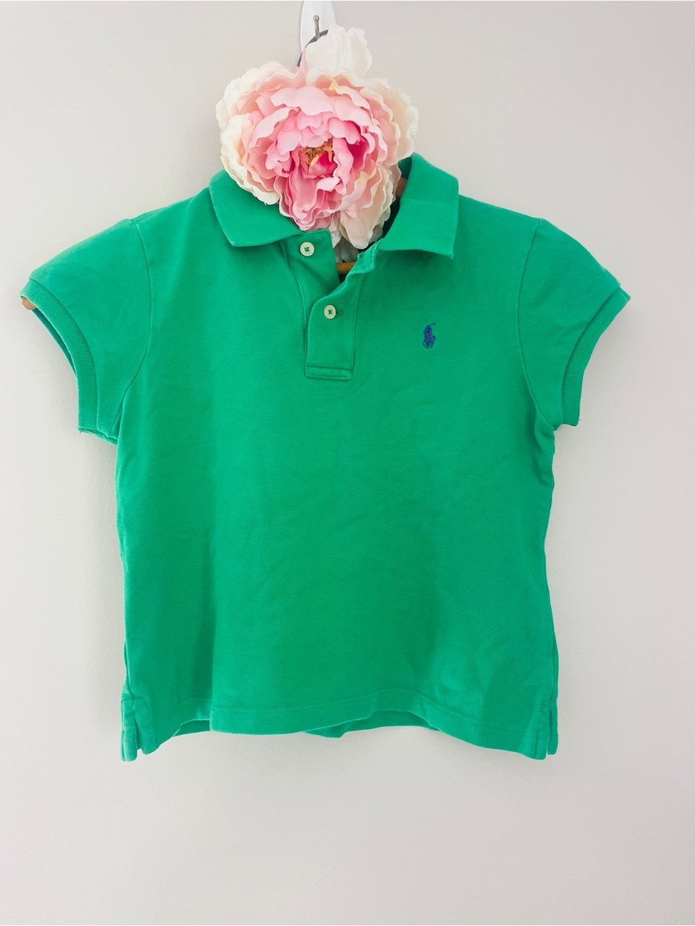 Ralph Lauren Kids Bright Green Polo with  Pony Logo Large
